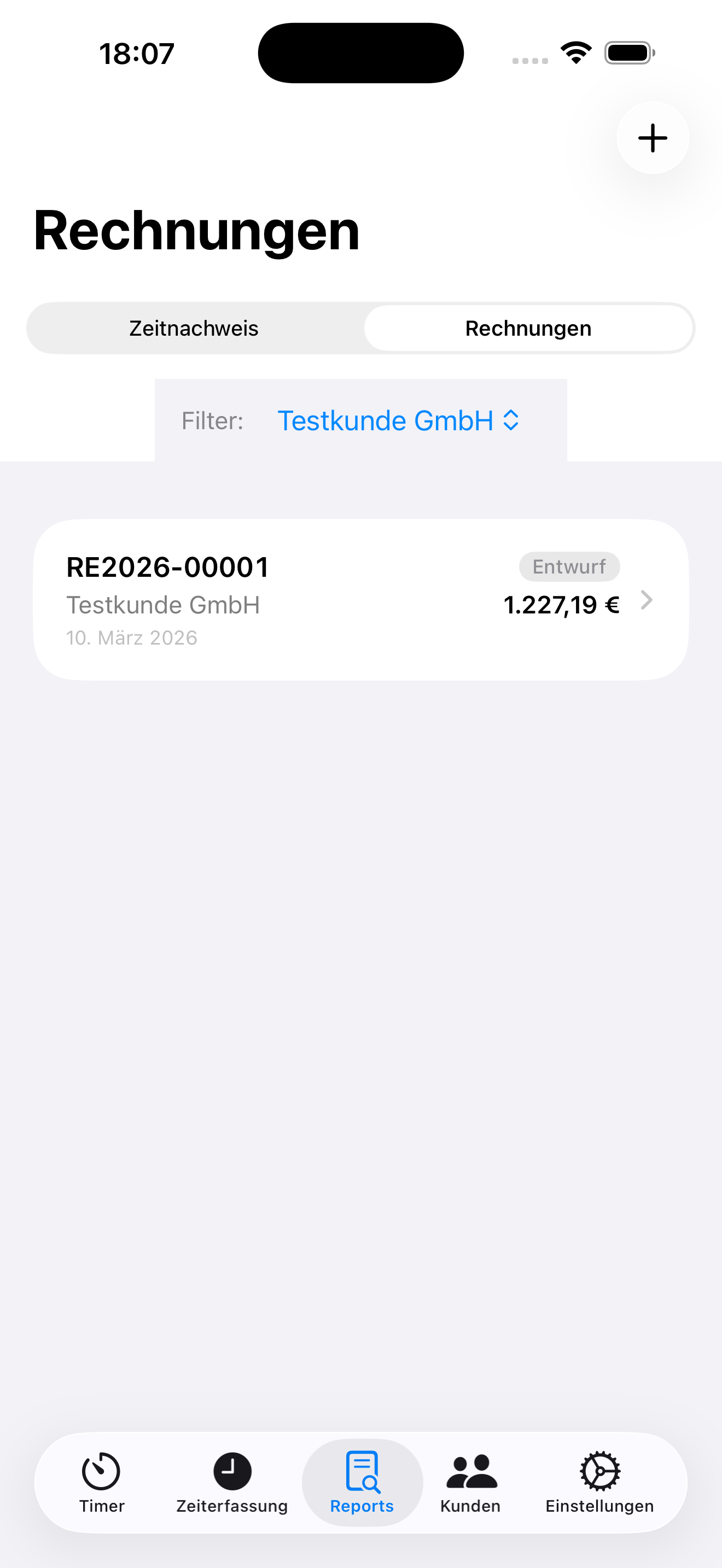 SimplyBill Rechnungen